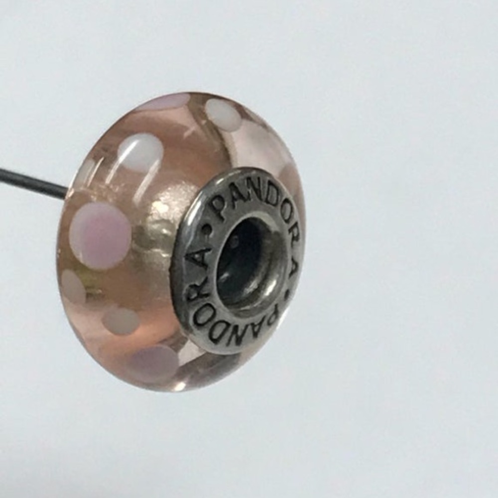 Pink Glass Pandora Charm